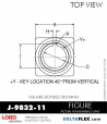 RubberPartsCatalog.com - LORD Corporation Machinery Mount J-5665-35 Rubber-Parts-Catalog-Delta-Flex-LORD-Bushings-Square-Bonded-Bushings-J-9832-11