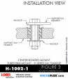 RubberPartsCatalog.com - LORD Corporation Center Bonded Mount H-1002-1 Rubber-Parts-Catalog-Delta-Flex-LORD-Corporation-Vibration-Control-Center-Bonded-Mounts-H-1002-1