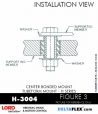 RubberPartsCatalog.com - LORD Corporation Center Bonded Mount H-3004 Rubber-Parts-Catalog-Delta-Flex-LORD-Corporation-Vibration-Control-Center-Bonded-Mounts-H-3004