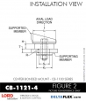 RubberPartsCatalog.com - LORD Corporation Center Bonded Mount CB-1121-4 Rubber-Parts-Catalog-Delta-Flex-LORD-Corporation-Vibration-Control-Center-Bonded-Mounts-CB-1121-4