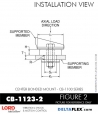 RubberPartsCatalog.com - LORD Corporation Center Bonded Mount CB-1123-2 Rubber-Parts-Catalog-Delta-Flex-LORD-Corporation-Vibration-Control-Center-Bonded-Mounts-CB-1123-2
