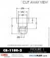 RubberPartsCatalog.com - LORD Corporation Center Bonded Mount CB-1180-2 Rubber-Parts-Catalog-Delta-Flex-LORD-Corporation-Vibration-Control-Center-Bonded-Mounts-CB-1180-2