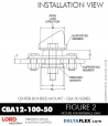 RubberPartsCatalog.com - LORD Corporation Center Bonded Mount CBA-12-100-50 Rubber-Parts-Catalog-Delta-Flex-LORD-Corporation-Vibration-Control-Center-Bonded-Mounts-CBA-12-100-50