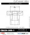 RubberPartsCatalog.com - LORD Corporation Center Bonded Mount CBA24-500-1 Rubber-Parts-Catalog-Delta-Flex-LORD-Corporation-Vibration-Control-Center-Bonded-Mounts-CBA24-500-1