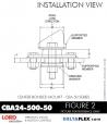 RubberPartsCatalog.com - LORD Corporation Center Bonded Mount CBA24-500-50 Rubber-Parts-Catalog-Delta-Flex-LORD-Corporation-Vibration-Control-Center-Bonded-Mounts-CBA24-500-50