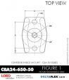 RubberPartsCatalog.com - LORD Corporation Center Bonded Mount CBA24-650-50 Rubber-Parts-Catalog-Delta-Flex-LORD-Corporation-Vibration-Control-Center-Bonded-Mounts-CBA24-650-50