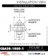 RubberPartsCatalog.com - LORD Corporation Center Bonded Mount CBA28-1050-1 Rubber-Parts-Catalog-Delta-Flex-LORD-Corporation-Vibration-Control-Center-Bonded-Mounts-CBA28-1050-1
