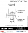 RubberPartsCatalog.com - LORD Corporation Center Bonded Mount CBA28-1050 Rubber-Parts-Catalog-Delta-Flex-LORD-Corporation-Vibration-Control-Center-Bonded-Mounts-CBA28-1050