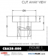 RubberPartsCatalog.com - LORD Corporation Center Bonded Mount CBA28-800 Rubber-Parts-Catalog-Delta-Flex-LORD-Corporation-Vibration-Control-Center-Bonded-Mounts-CBA28-800