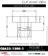 RubberPartsCatalog.com - LORD Corporation Center Bonded Mount CBA33-1200-1 Rubber-Parts-Catalog-Delta-Flex-LORD-Corporation-Vibration-Control-Center-Bonded-Mounts-CBA33-1200-1