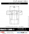 RubberPartsCatalog.com - LORD Corporation Center Bonded Mount CBA33-1200-1 Rubber-Parts-Catalog-Delta-Flex-LORD-Corporation-Vibration-Control-Center-Bonded-Mounts-CBA33-1200-1