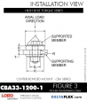 RubberPartsCatalog.com - LORD Corporation Center Bonded Mount CBA33-1200-1 Rubber-Parts-Catalog-Delta-Flex-LORD-Corporation-Vibration-Control-Center-Bonded-Mounts-CBA33-1200-1