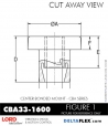 RubberPartsCatalog.com - LORD Corporation Center Bonded Mount CBA33-1600 Rubber-Parts-Catalog-Delta-Flex-LORD-Corporation-Vibration-Control-Center-Bonded-Mounts-CBA33-1600