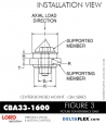 RubberPartsCatalog.com - LORD Corporation Center Bonded Mount CBA33-1600 Rubber-Parts-Catalog-Delta-Flex-LORD-Corporation-Vibration-Control-Center-Bonded-Mounts-CBA33-1600
