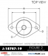 RubberPartsCatalog.com - LORD Corporation Center Bonded Mount J-18787-19 Rubber-Parts-Catalog-Delta-Flex-LORD-Corporation-Vibration-Control-Center-Bonded-Mounts-J-18787-19