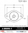 RubberPartsCatalog.com - LORD Corporation Center Bonded Mount J-20595-1 Rubber-Parts-Catalog-Delta-Flex-LORD-Corporation-Vibration-Control-Center-Bonded-Mounts-J-20595-1