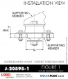 RubberPartsCatalog.com - LORD Corporation Center Bonded Mount J-20595-1 Rubber-Parts-Catalog-Delta-Flex-LORD-Corporation-Vibration-Control-Center-Bonded-Mounts-J-20595-1