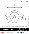 RubberPartsCatalog.com - LORD Corporation Center Bonded Mount J-20595-12 Rubber-Parts-Catalog-Delta-Flex-LORD-Corporation-Vibration-Control-Center-Bonded-Mounts-J-20595-12