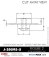 RubberPartsCatalog.com - LORD Corporation Center Bonded Mount J-20595-5 Rubber-Parts-Catalog-Delta-Flex-LORD-Corporation-Vibration-Control-Center-Bonded-Mounts-J-20595-5