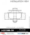 RubberPartsCatalog.com - LORD Corporation Conical Mount J-21100-10 Rubber-Parts-Catalog-Delta-Flex-LORD-Corporation-Conical-Mount-J-21100-10
