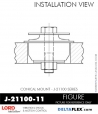 RubberPartsCatalog.com - LORD Corporation Conical Mount J-21100-11 Rubber-Parts-Catalog-Delta-Flex-LORD-Corporation-Conical-Mount-J-21100-11