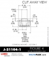 RubberPartsCatalog.com - LORD Corporation Conical Mount J-211004-1 Rubber-Parts-Catalog-Delta-Flex-LORD-Corporation-Conical-Mount-J-21104-1