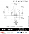 RubberPartsCatalog.com - LORD Corporation Conical Mount J-21159-6 Rubber-Parts-Catalog-Delta-Flex-LORD-Corporation-Conical-Mount-J-21159-6
