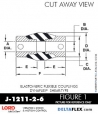 RubberPartsCatalog.com - LORD Corporation BinDynaflex Shear-Type Coupling - J-1211-2-6 RUBBER-PARTS-CATALOG-DELTAFLEX-Vibration-Isolator-LORD-Dynaflex-Shear-Type-Couplings -Coupling-J-1211-2-6