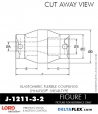 RubberPartsCatalog.com - LORD Corporation BinDynaflex Shear-Type Coupling - J-1211-3-2 RUBBER-PARTS-CATALOG-DELTAFLEX-Vibration-Isolator-LORD-Dynaflex-Shear-Type-Couplings -Coupling-J-1211-3-2