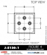 RubberPartsCatalog.com - LORD Corporation Flex-Bolt Sandwich Mounts - J-5130-1 Rubber-Parts-Catalog-Delta-Flex-LORD-Flex-Bolt-Large-Sandwich-Mounts-J-5130-1
