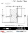 RubberPartsCatalog.com - LORD Corporation Flex-Bolt Sandwich Mounts - J-5682-1 Rubber-Parts-Catalog-Delta-Flex-LORD-Flex-Bolt-Large-Sandwich-Mounts-J-5682-1
