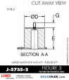 RubberPartsCatalog.com - LORD Corporation Flex-Bolt Sandwich Mounts - J-5735-2J-5735-2 Rubber-Parts-Catalog-Delta-Flex-LORD-Flex-Bolt-Large-Sandwich-Mounts-J-5735-2