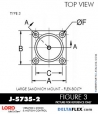 RubberPartsCatalog.com - LORD Corporation Flex-Bolt Sandwich Mounts - J-5735-2J-5735-2 Rubber-Parts-Catalog-Delta-Flex-LORD-Flex-Bolt-Large-Sandwich-Mounts-J-5735-2