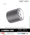 RubberPartsCatalog.com - LORD Corporation Flex-Bolt Sandwich Mounts - J-3424-143 Rubber-Parts-Catalog-Delta-Flex-LORD-Flex-Bolt-Medium-Sandwich-Mounts-Femal-Female-J-3424-143