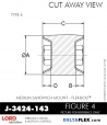 RubberPartsCatalog.com - LORD Corporation Flex-Bolt Sandwich Mounts - J-3424-143 Rubber-Parts-Catalog-Delta-Flex-LORD-Flex-Bolt-Medium-Sandwich-Mounts-Femal-Female-J-3424-143
