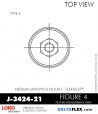 RubberPartsCatalog.com - LORD Corporation Flex-Bolt Sandwich Mounts - J-3424-21 Rubber-Parts-Catalog-Delta-Flex-LORD-Flex-Bolt-Medium-Sandwich-Mounts-Femal-Female-J-3424-21