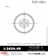 RubberPartsCatalog.com - LORD Corporation Flex-Bolt Sandwich Mounts - J-3424-49 Rubber-Parts-Catalog-Delta-Flex-LORD-Flex-Bolt-Medium-Sandwich-Mounts-Femal-Female-J-3424-49