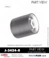 RubberPartsCatalog.com - LORD Corporation Flex-Bolt Sandwich Mounts - J-3424-8 Rubber-Parts-Catalog-Delta-Flex-LORD-Flex-Bolt-Medium-Sandwich-Mounts-Femal-Female-J-3424-8