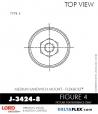 RubberPartsCatalog.com - LORD Corporation Flex-Bolt Sandwich Mounts - J-3424-8 Rubber-Parts-Catalog-Delta-Flex-LORD-Flex-Bolt-Medium-Sandwich-Mounts-Femal-Female-J-3424-8