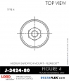 RubberPartsCatalog.com - LORD Corporation Flex-Bolt Sandwich Mounts - J-3424-80 Rubber-Parts-Catalog-Delta-Flex-LORD-Flex-Bolt-Medium-Sandwich-Mounts-Femal-Female-J-3424-80