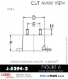 RubberPartsCatalog.com - LORD Corporation Flex-Bolt Sandwich Mounts - J-5294-2 Rubber-Parts-Catalog-Delta-Flex-LORD-Flex-Bolt-Medium-Sandwich-Mounts-J-5294-2