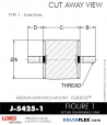 RubberPartsCatalog.com - LORD Corporation Flex-Bolt Sandwich Mounts - J-5425-1 Rubber-Parts-Catalog-Delta-Flex-LORD-Flex-Bolt-Medium-Sandwich-Mounts-Male-Male-J-5425-1