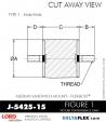 RubberPartsCatalog.com - LORD Corporation Flex-Bolt Sandwich Mounts - J-5425-15 Rubber-Parts-Catalog-Delta-Flex-LORD-Flex-Bolt-Medium-Sandwich-Mounts-Male-Male-J-5425-15