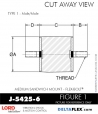 RubberPartsCatalog.com - LORD Corporation Flex-Bolt Sandwich Mounts - J-5425-6 Rubber-Parts-Catalog-Delta-Flex-LORD-Flex-Bolt-Medium-Sandwich-Mounts-Male-Male-J-5425-6
