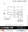 RubberPartsCatalog.com - LORD Corporation Flex-Bolt Sandwich Mounts - J-11729-177 Rubber-Parts-Catalog-Delta-Flex-LORD-Flex-Bolt-Small-Sandwich-Mounts-J-11729-177