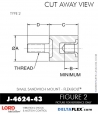 RubberPartsCatalog.com - LORD Corporation Flex-Bolt Sandwich Mounts - J-4624-43 Rubber-Parts-Catalog-Delta-Flex-LORD-Flex-Bolt-Small-Sandwich-Mounts-J-4624-43