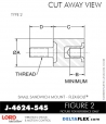RubberPartsCatalog.com - LORD Corporation Flex-Bolt Sandwich Mounts - J-4624-545 Rubber-Parts-Catalog-Delta-Flex-LORD-Flex-Bolt-Small-Sandwich-Mounts-J-4624-545