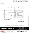 RubberPartsCatalog.com - LORD Corporation Flex-Bolt Sandwich Mounts - SMB003-0100-9 Rubber-Parts-Catalog-Delta-Flex-LORD-Flex-Bolt-Small-Sandwich-Mounts-SMB003-0200-9