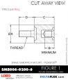 RubberPartsCatalog.com - LORD Corporation Flex-Bolt Sandwich Mounts - SMB006-0200-6 Rubber-Parts-Catalog-Delta-Flex-LORD-Flex-Bolt-Small-Sandwich-Mounts-SMB006-0200-6