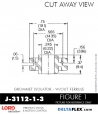 RubberPartsCatalog.com - LORD Corporation Grommet Isolator with Treaded Ferrule J-3112-1-3 Rubber-Parts-Catalog-Delta-Flex-LORD-Corporation-Grommet-Isolators-with-Threaded-Ferrule-J-3112-1-3